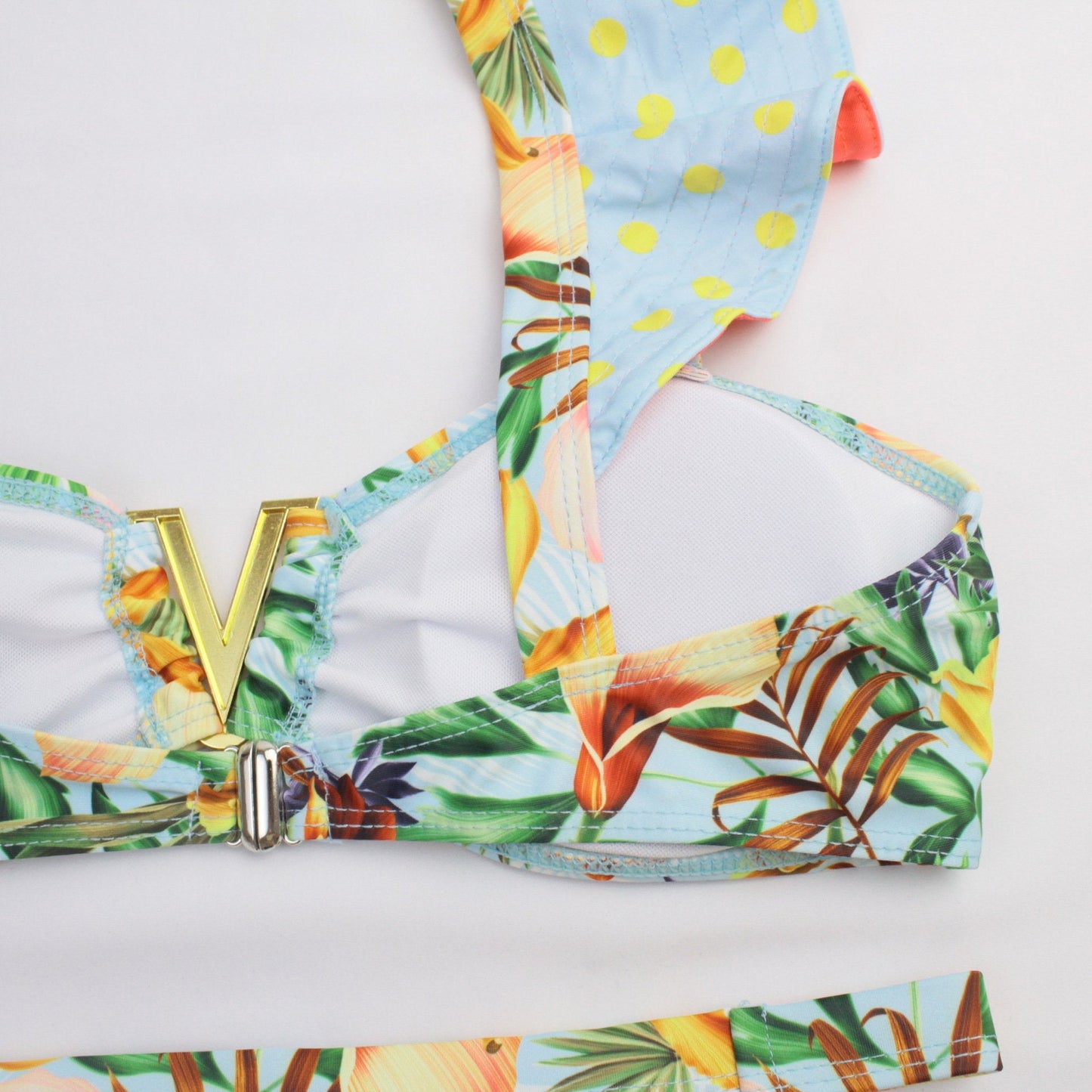 Printed bikini V-neck bikini